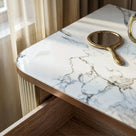 Nacre 5-Drawer Chest with Marble-Style Top