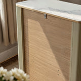 Nacre 5-Drawer Chest with Marble-Style Top