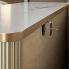 Nacre 5-Drawer Chest with Marble-Style Top