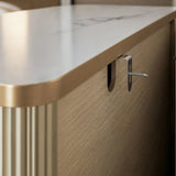 Nacre 5-Drawer Chest with Marble-Style Top