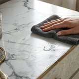 Nacre 5-Drawer Chest with Marble-Style Top