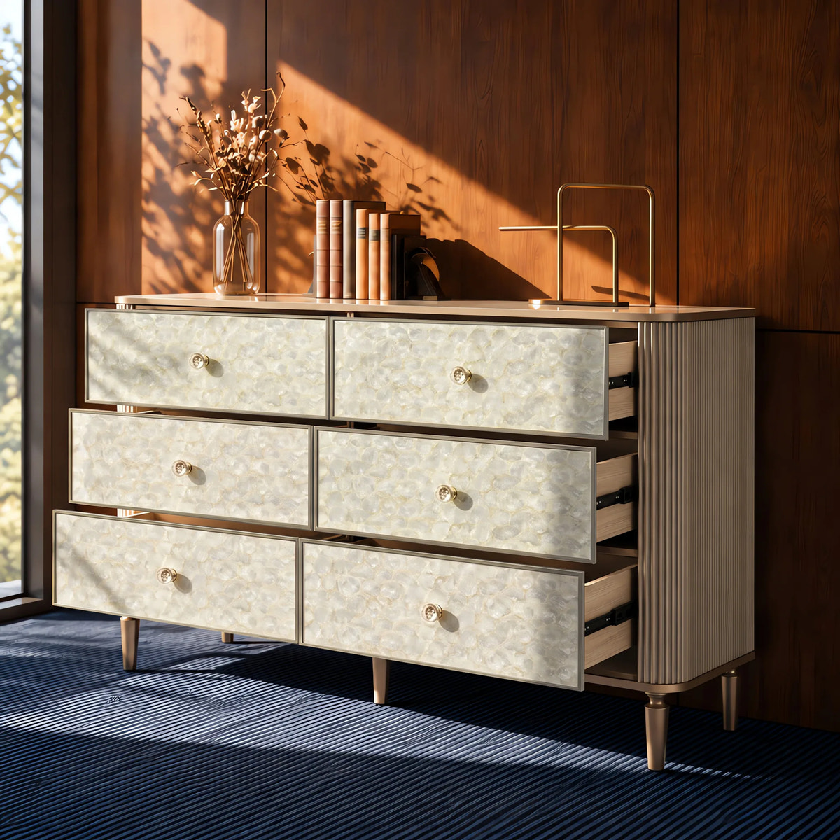 Nacre 6-Drawer Dresser