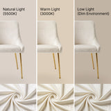 Upholstered Dining Chair with Velvet Fabric and Metal Legs