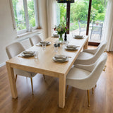 Upholstered Dining Chair with Velvet Fabric and Metal Legs