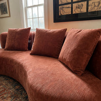 Freya Curved Sofa-Terracotta