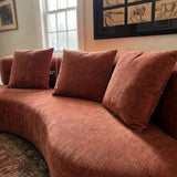Freya Curved Sofa-Terracotta