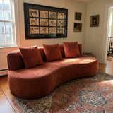 Freya Curved Sofa-Terracotta