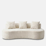 Freya Curved Sofa-White