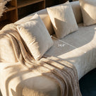 Freya Curved Sofa-White