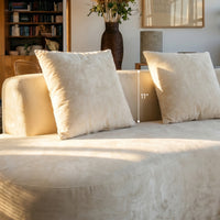 Freya Curved Sofa-White