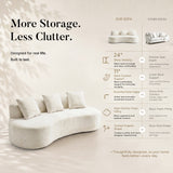 Freya Curved Sofa-White
