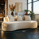 Freya Curved Sofa-White