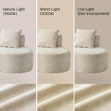 Freya Curved Sofa-White