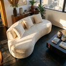 Freya Curved Sofa-White