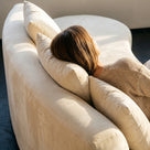 Freya Curved Sofa-White