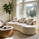 Freya Curved Sofa-White