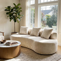 Freya Curved Sofa-White