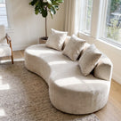 Freya Curved Sofa-White