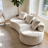 Freya Curved Sofa-White