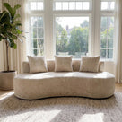 Freya Curved Sofa-White