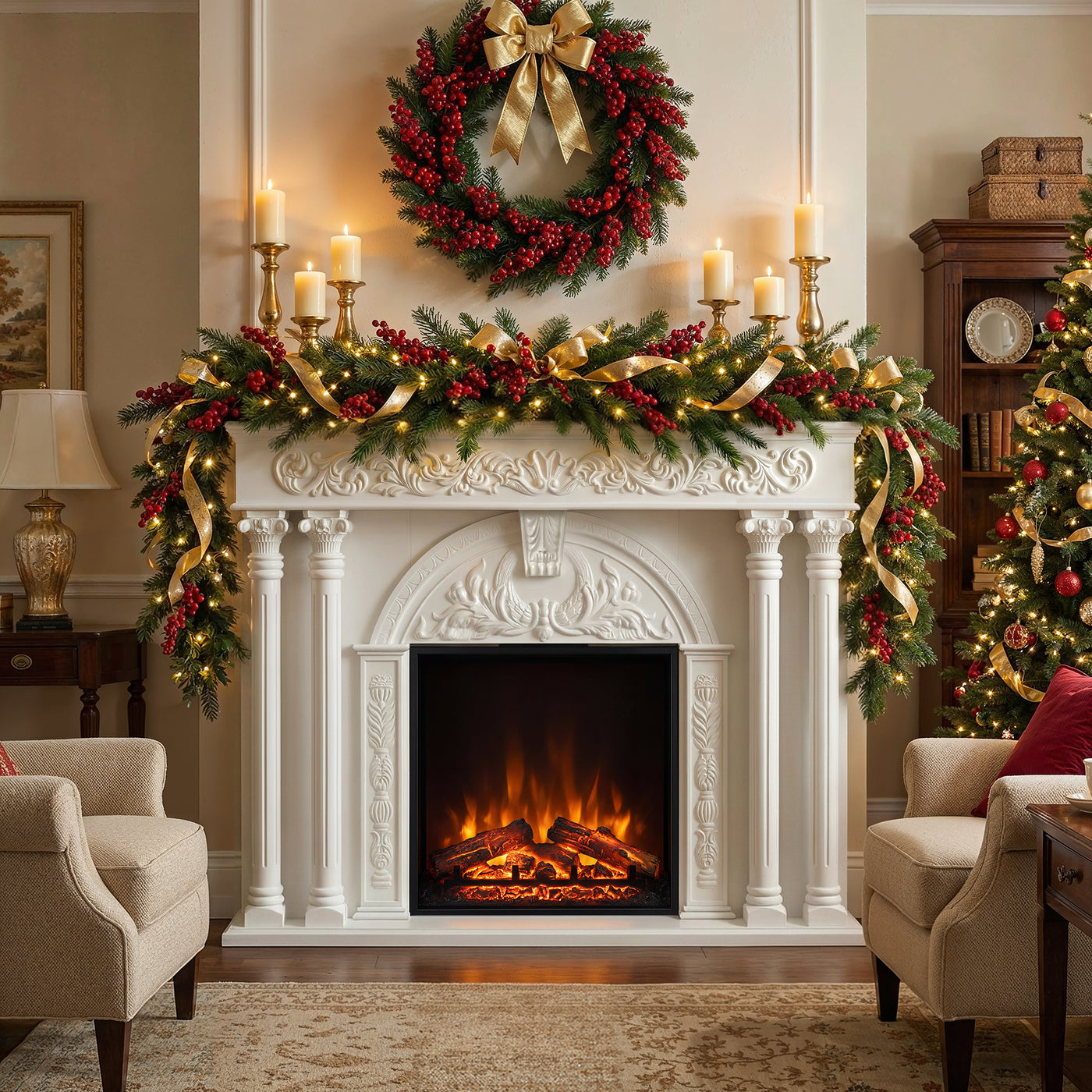 Relievo Grand Mantel Fireplace