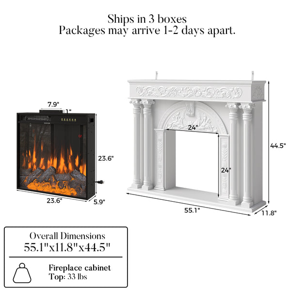 Relievo Grand Mantel Fireplace
