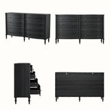 Curva 8-Drawer Double Dresser-Black