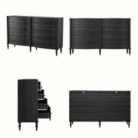 Curva 8-Drawer Double Dresser-Black