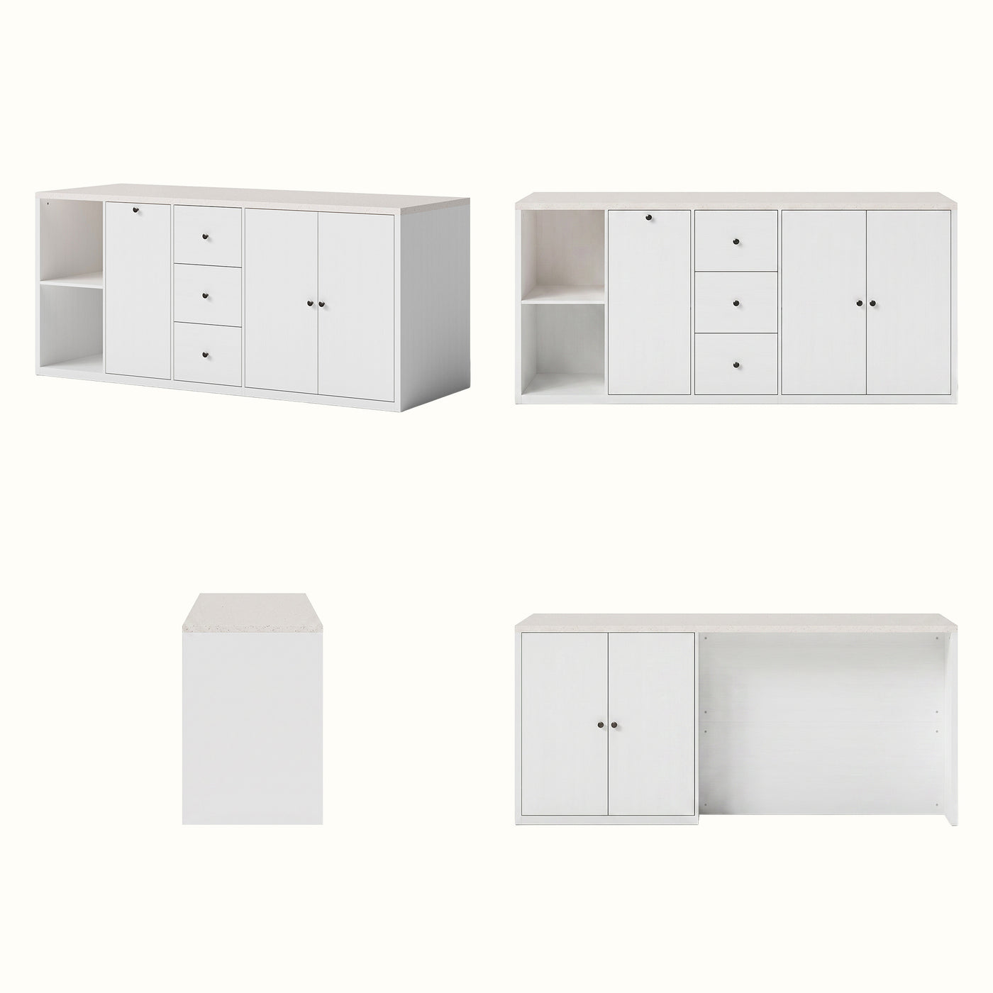 Kitchen Island with Trash Storage and Drawers