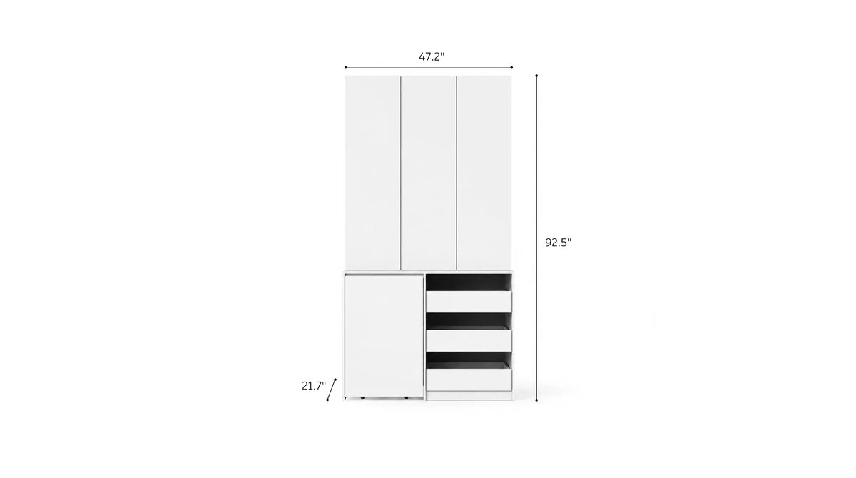 Pantry Cabinet with Rolling Storage Cart