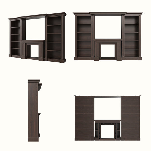 Traditional Entertainment Center with Open Shelves