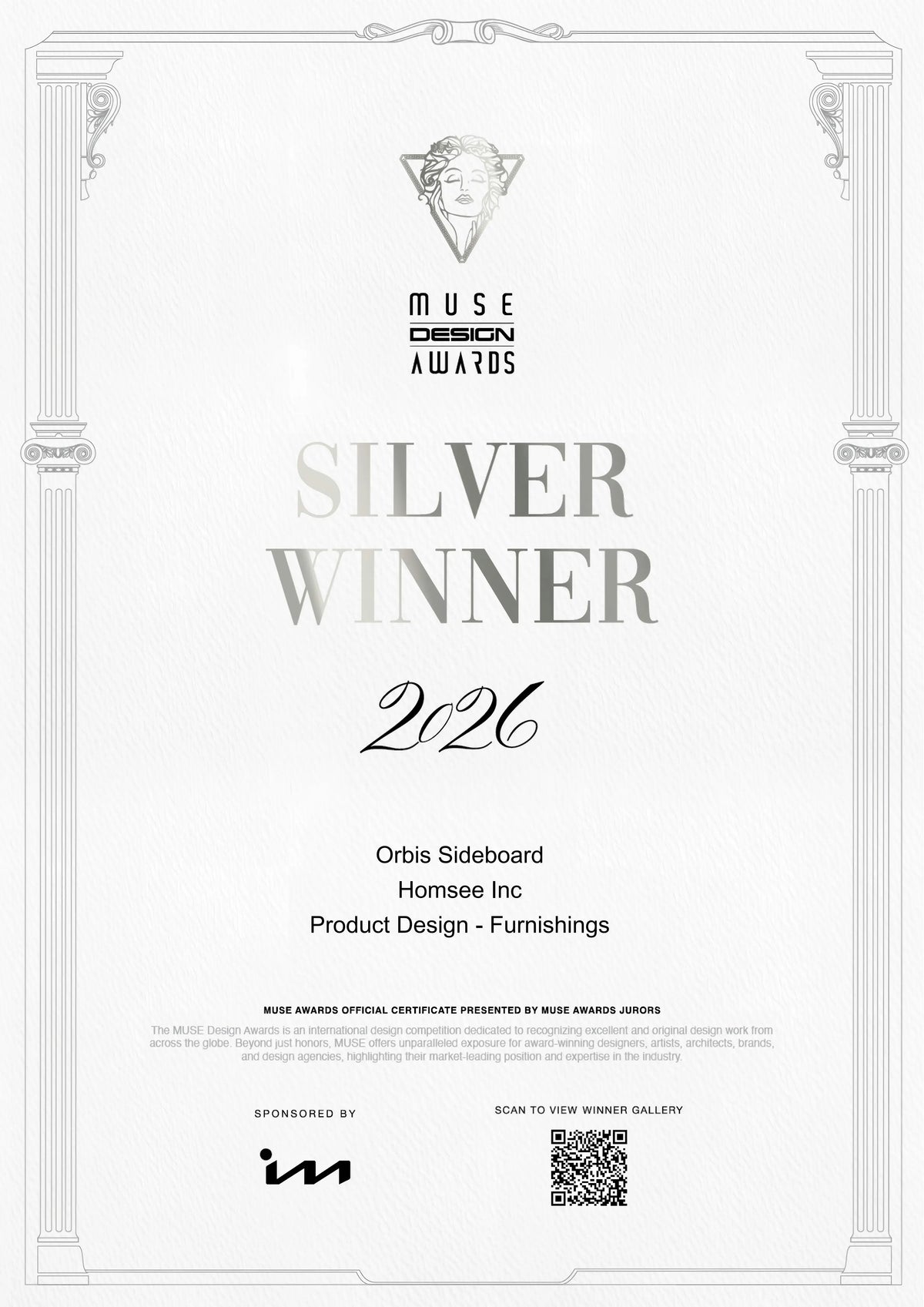 Award certificate