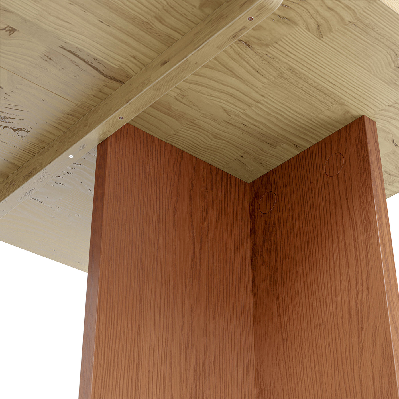 Two-Tone Solid Wood Dining Table