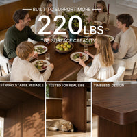 Classic Red Oak Dining Table Set for 4