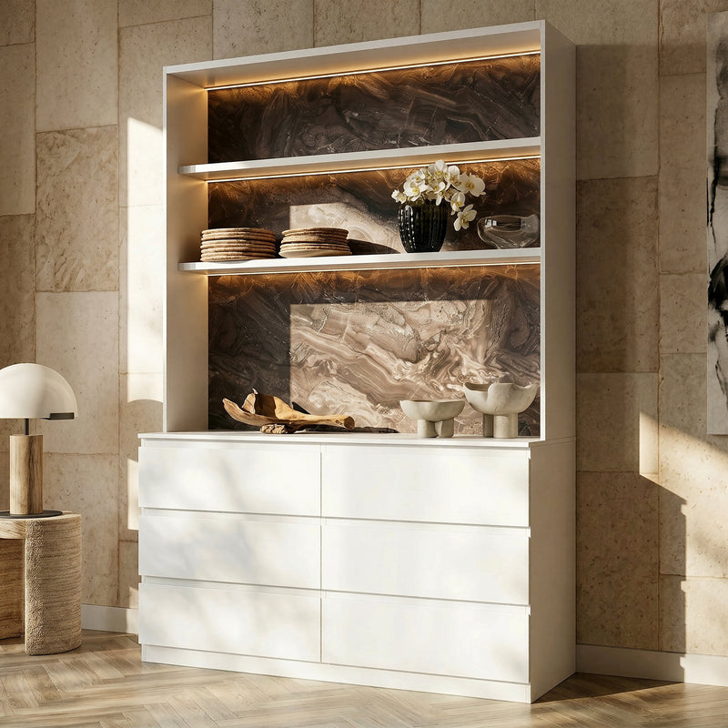 Pantry Cabinet with Built-In Power Outlet