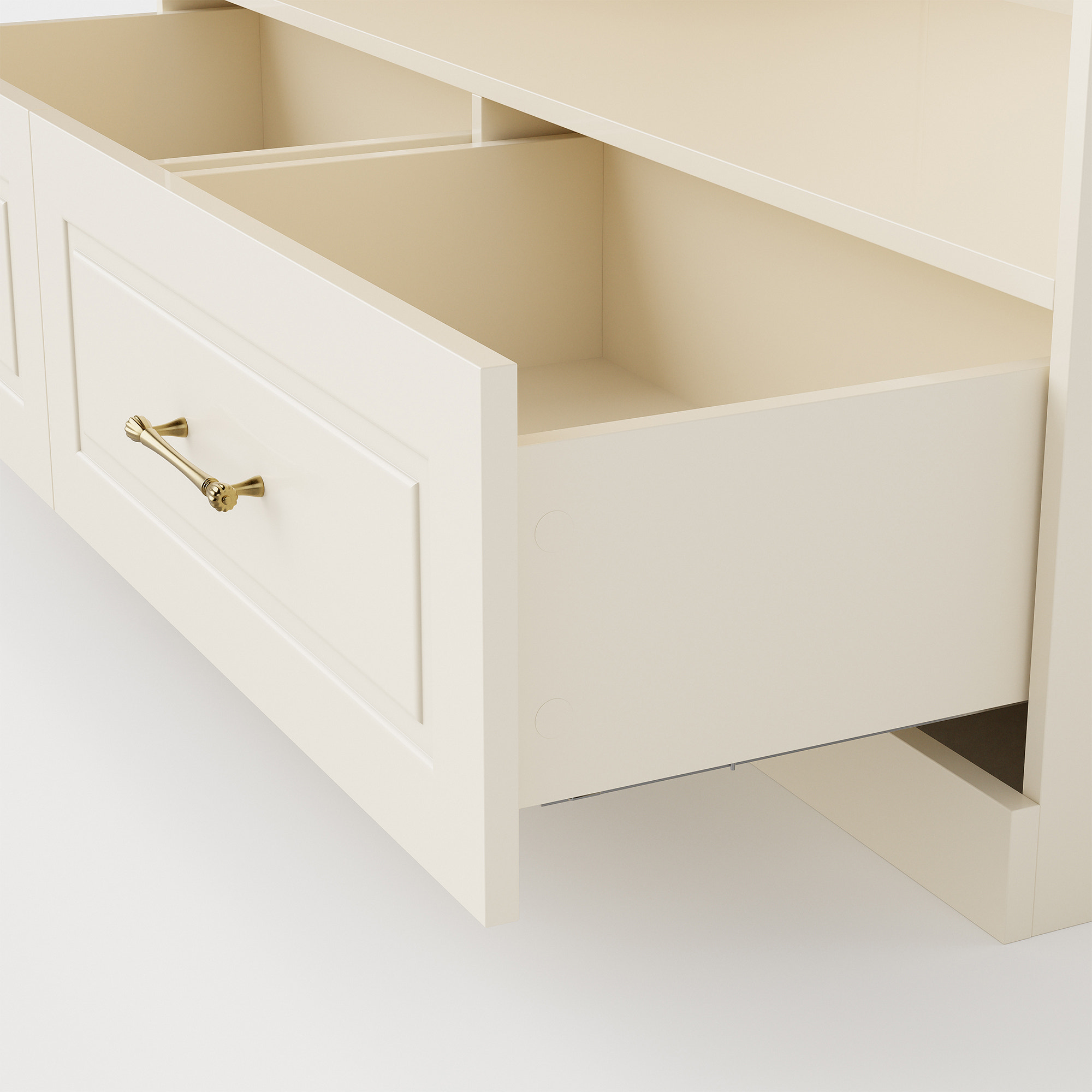 Vestia 3-Door Wardrobe Closet with Drawers