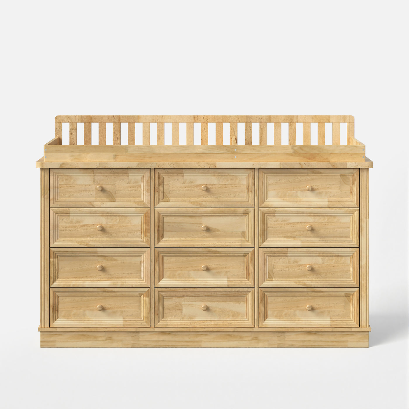 Solid Wood Changing Table with 9 Drawers