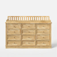 Solid Wood Changing Table with 9 Drawers