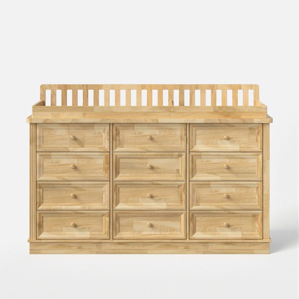 Solid Wood Changing Table with 9 Drawers