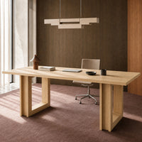 Solid Wood Desk with Oak Veneer