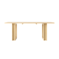 Solid Wood Dining Table with Oak Veneer