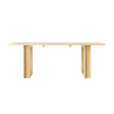 Solid Wood Dining Table with Oak Veneer