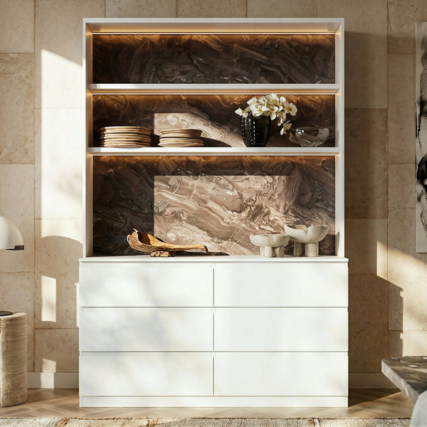 Pantry Cabinet with Built-In Power Outlet