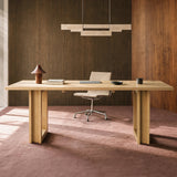 Solid Wood Desk with Oak Veneer