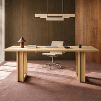 Solid Wood Desk with Oak Veneer