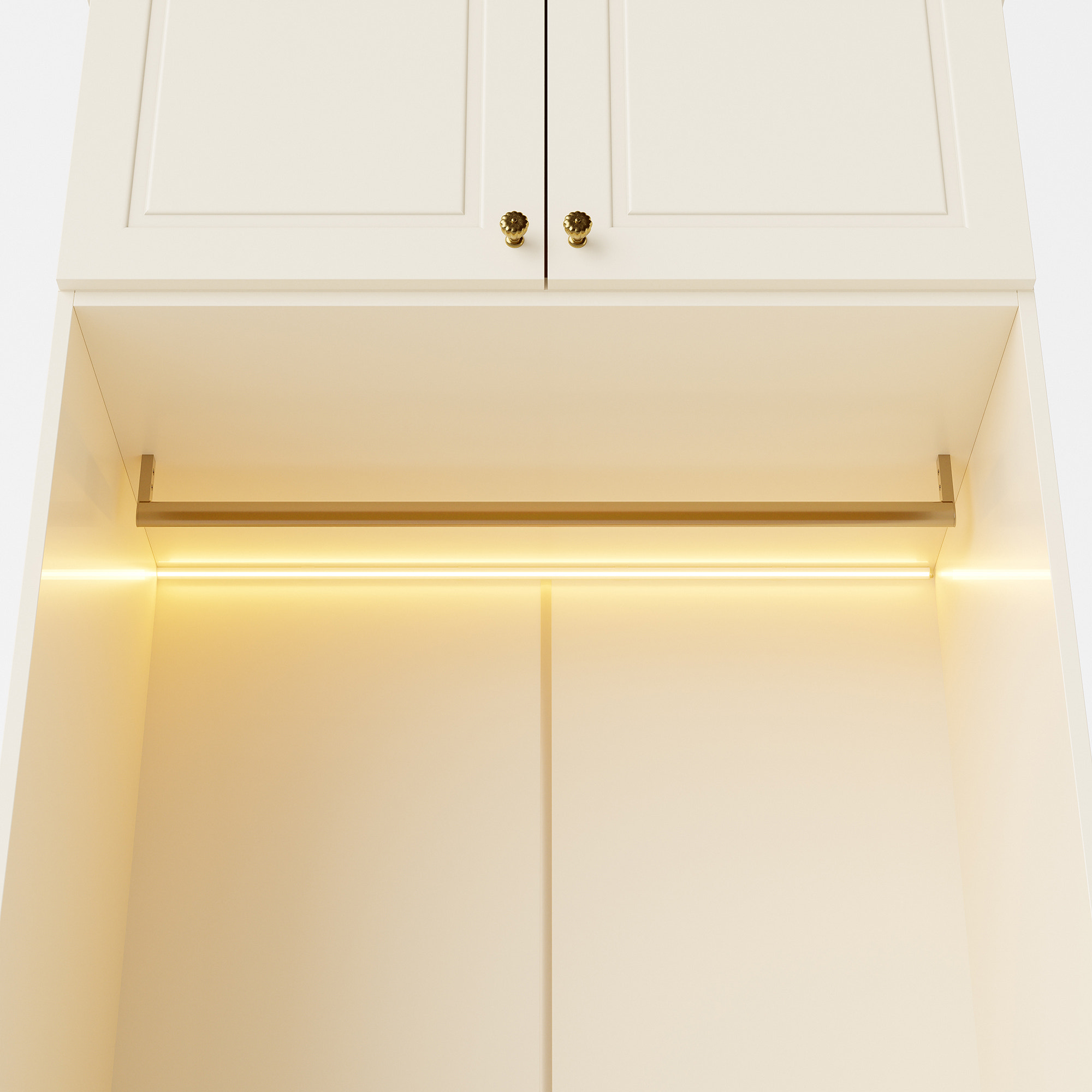 Vestia 2-Door Wardrobe Closet with 3 Drawers