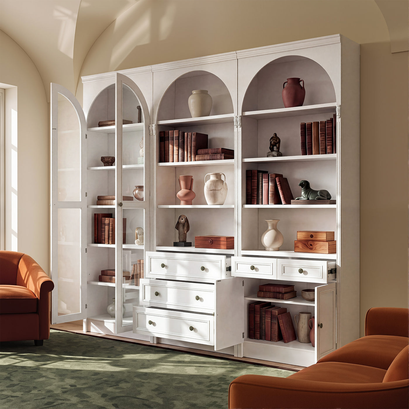 Relievo Grand Arched Storage Display Wall Unit