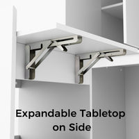 Pantry Cabinet with Rolling Storage Cart