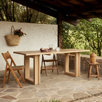 Solid Wood Dining Table with Oak Veneer