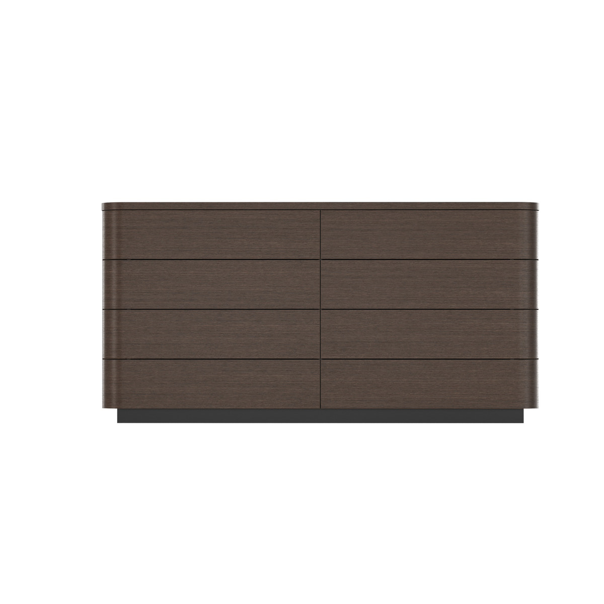 Orbis Soft Curve 8-Drawer Dresser – Black Walnut